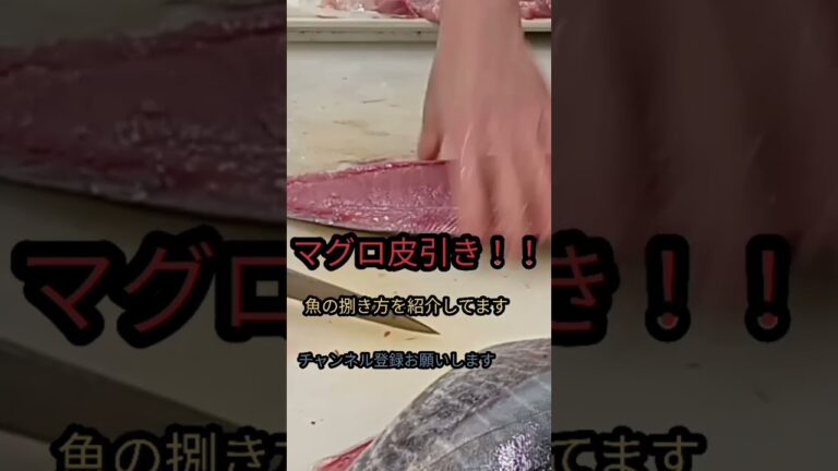 マグロ皮引き！！#shorts #おすすめ #簡単 #チャレンジ #料理 #釣り #海 #japan #fish #new #楽しい #美味しい #ミッション#必見#包丁