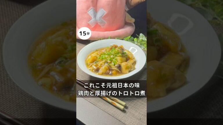 材料たったの3つで作れる！鶏肉と厚揚げのあんかけトロトロ煮　#簡単レシピ #料理 #時短レシピ #ワンパン #あんかけ #厚揚げ