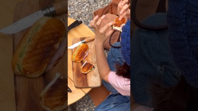 #ホットサンドメーカー で#パニーニ #キャンプ #キャンプ飯 #camping #camper #ショート #camp #キャンプ女子 #ソロキャンプ #おつまみレシピ #bbq #ホットサンド