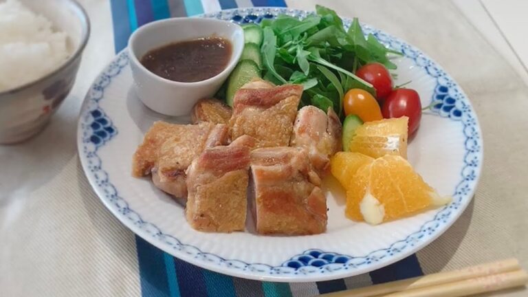 【簡単】パリパリチキンソテー　玉ねぎソースがけ