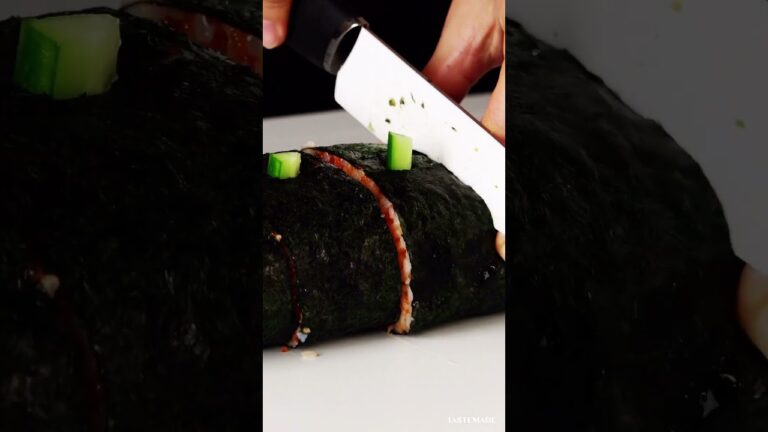 【ハロウィン仕様】パンプキン巻き寿司♡ #short #ハロウィンレシピ