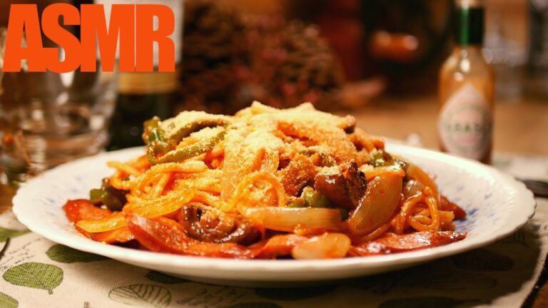 簡単にお店の味「喫茶ナポリタン」の作り方(7つの隠し技と5つの隠し味で簡単にプロの味に！)【簡単レシピ/ナポリタン/料理音/飯テロ/パスタ/イタリアン/スパゲッティ】