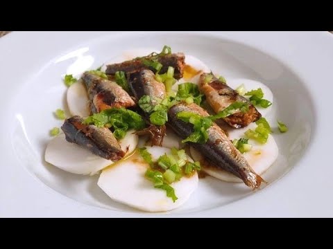 カブとオイルサーディンのカルパッチョ風