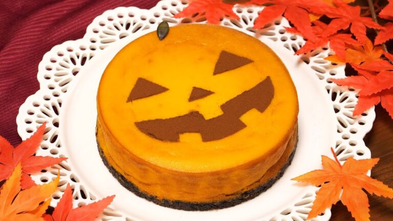 【ハロウィン】濃厚なめらか♡かぼちゃのベイクドチーズケーキの作り方 │ How to make  Pumpkin Baked Cheesecake.