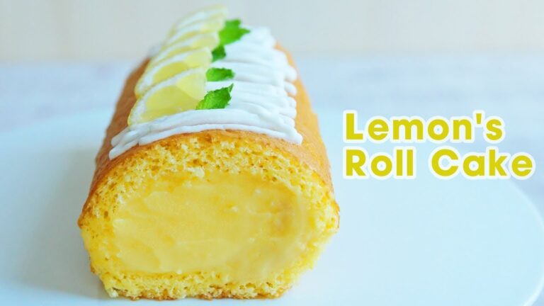レモンのロールケーキ🍋Lemon's roll cake【料理レシピはParty Kitchen🎉】