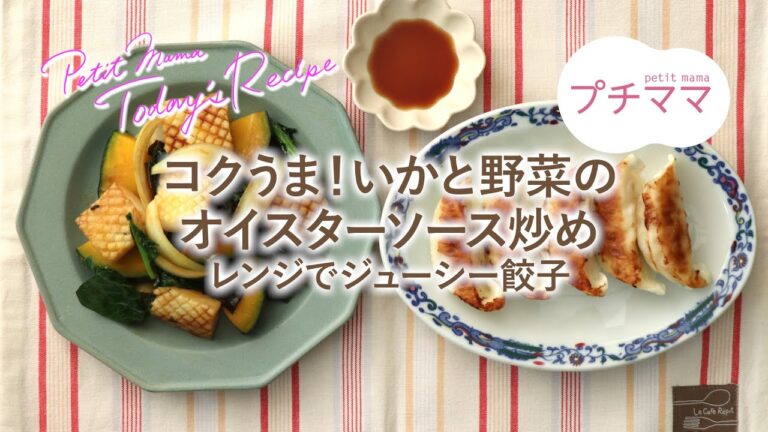 【プチママ♪ミールキット　2020/4/10】コクうま！いかと野菜のオイスターソース炒め・レンジでジューシー餃子