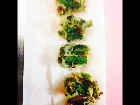 お弁当 今日の一品　釜揚げしらすのキュウリサンド大葉包み揚げ　OBENTO today's one article