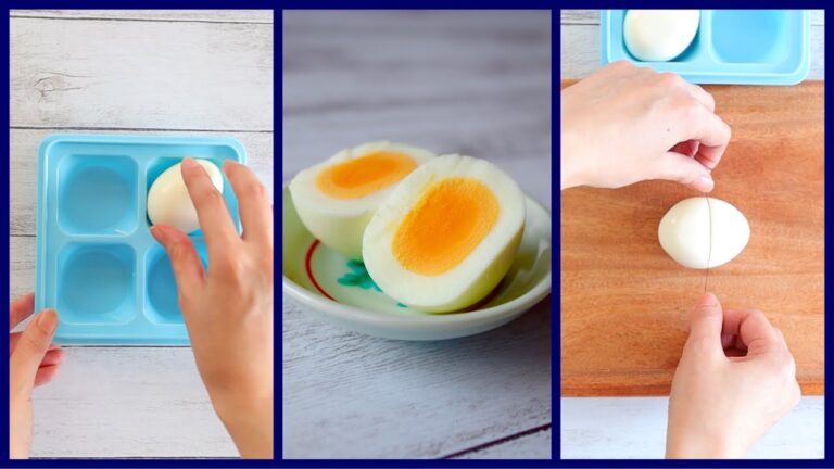 簡単でかわいい💗四角いゆで卵の作り方。100均おかずトレーを使って♪