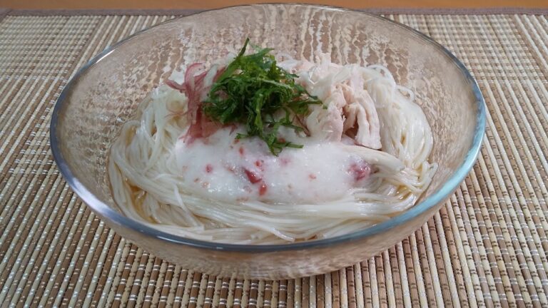 鶏ささみと梅干しのさっぱりそうめん 2021.6.16