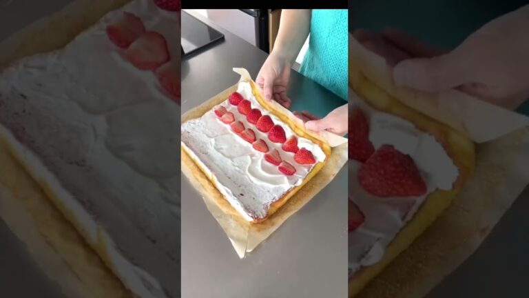成功率UP★【ロールケーキの巻き方】と【美味しいクリーム】 #shorts