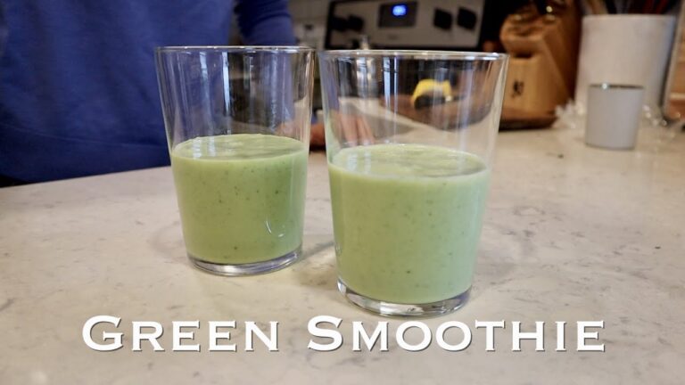 【Vitamix】ケール＆バナナのグリーンスムージーの作り方 | アメリカ食事