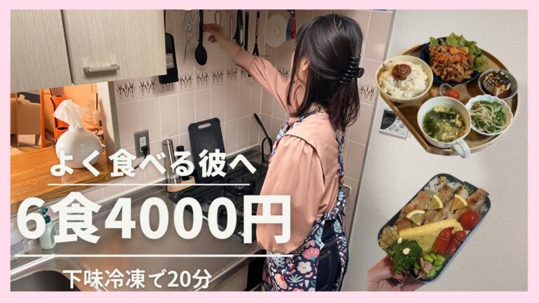 【時短】よく食べる彼に贈る♡同棲ごはんとお弁当｜3日分6食 4000円の下味冷凍レシピ