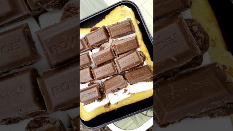 【ハイカロリー！！】_余った板チョコでフレンチトーストを作ったら... #asmr  #キャンプ飯 #ホットサンドメーカー