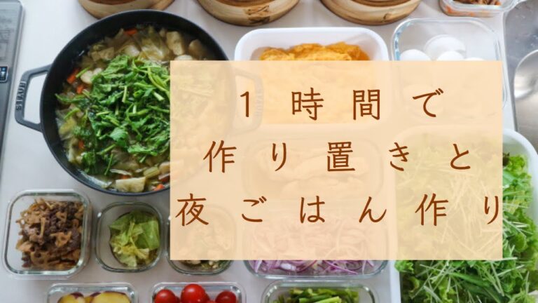 タイムラプス料理『１時間で作り置きと夜ごはん作り』