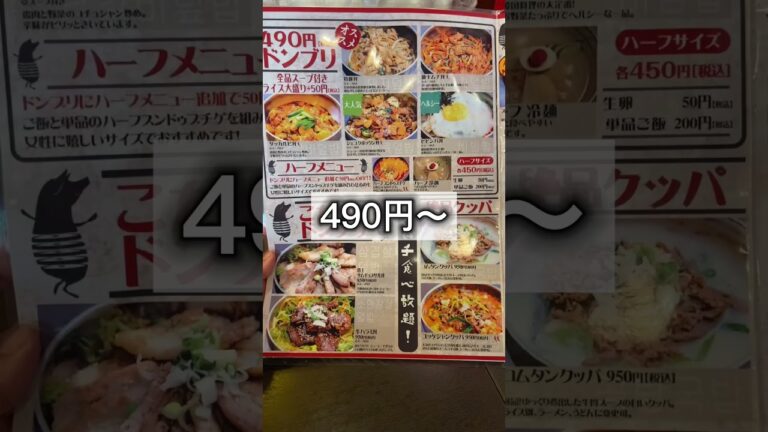 【490円〜楽しめる】キムチ食べ放題付き韓国ランチ