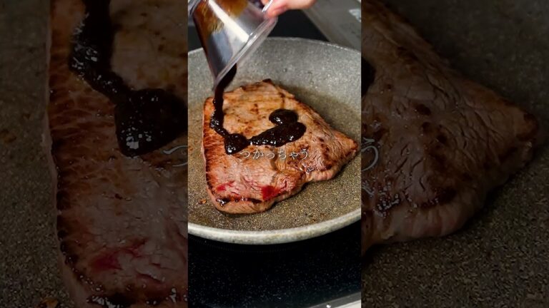 【たまにはガッツリ！】ステーキガーリックライス　 #料理 #レシピ動画 #ステーキ #ガーリックライス