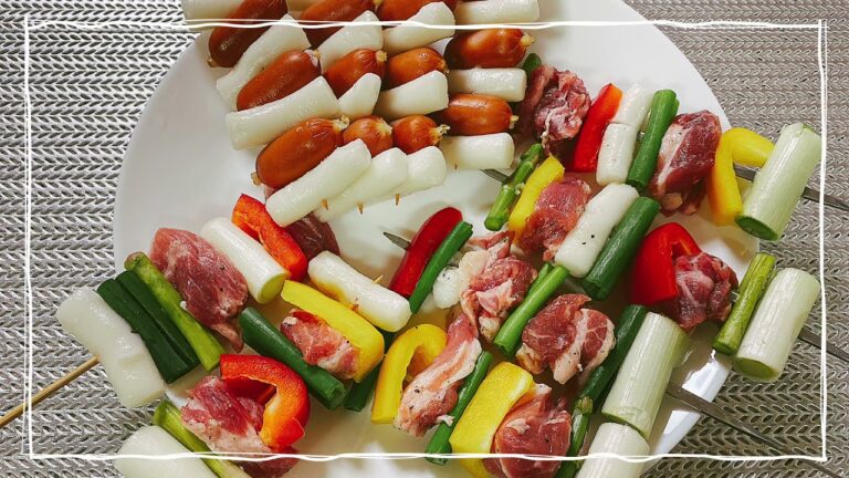 ソトクソトクと豚の串焼き♪/소떡소떡과돼지꼬치구이