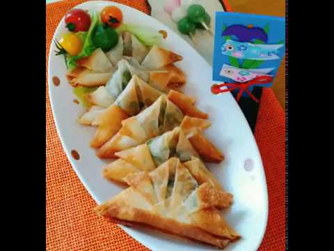 旬なタケノコで青椒肉絲の兜春巻き