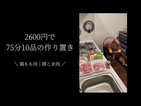 【2600円】ズボラ女が75分で10品の作り置き