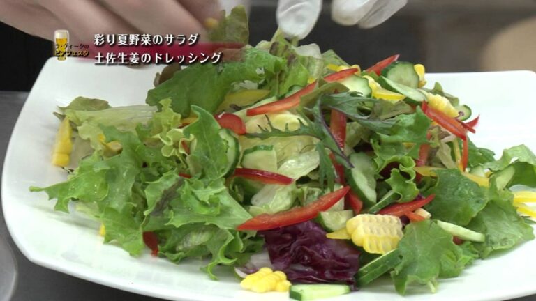 ラ・ヴィータ ビアフェスタ　彩り夏野菜のサラダ 土佐生姜のドレッシング