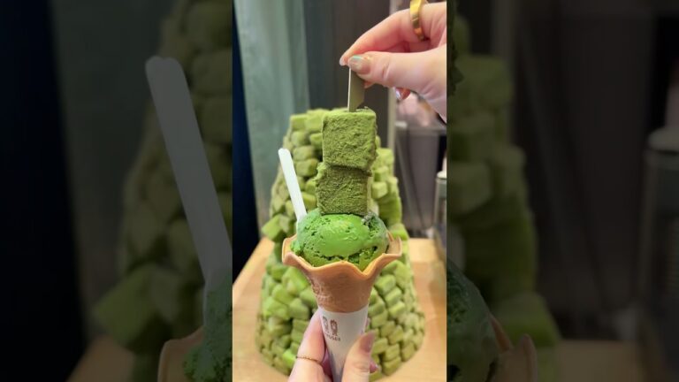 抹茶わらび餅のぷるぷるジェラート🍦 #京都グルメ #抹茶 #japanesefood