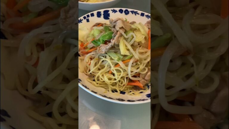 塩焼きそば #shorts #料理 #豚肉 #キャベツ #もやし #人参 #中華麺