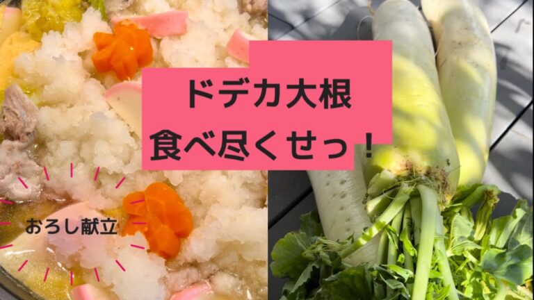 【ドデカ大根食べ尽くせ！】大根おろしを使ったレシピ/共働き・子育て忙しい中でもすぐに作れる！手抜き大根おろし献立/冬の味覚