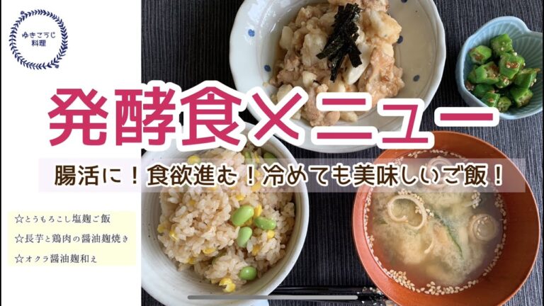 【発酵食メニュー】～腸活に！食欲進む‼冷めてもおいしいご飯～
