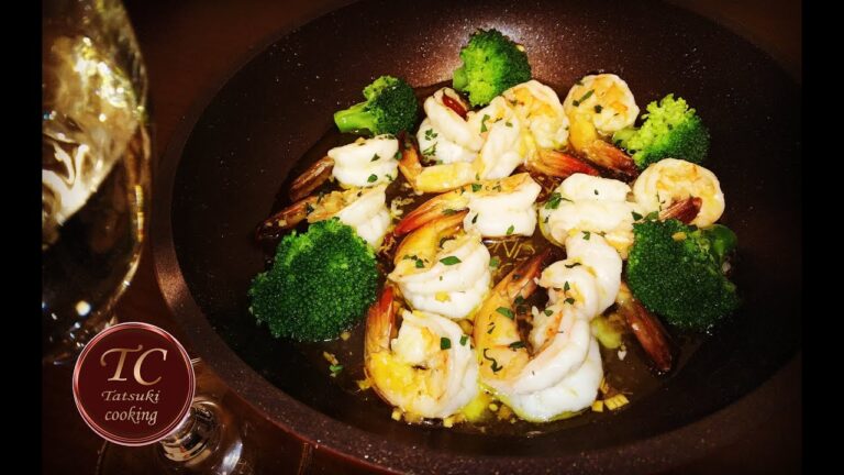 【お酒に合う】エビとブロッコリーのピリ辛アヒージョ（Ahijo)