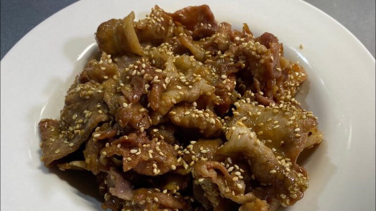 時短料理　簡単　豚バラスライス甘辛煮　包丁いらず