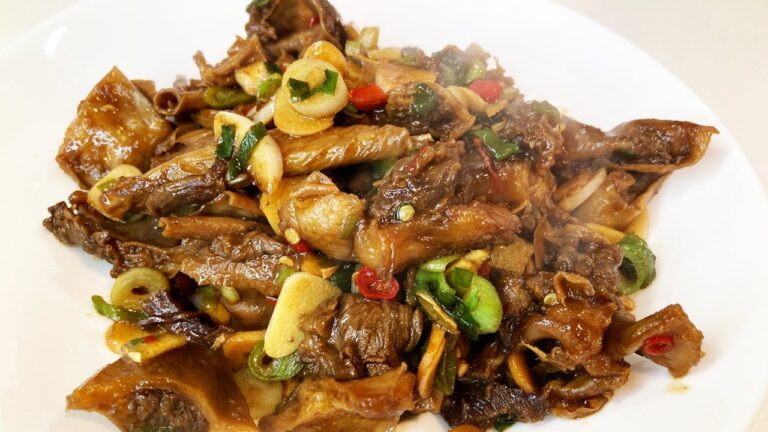 超絶激ウマ牛スジ炒めを中国料理大好きお兄さんが作ってみた。【大蒜辣椒炒牛筋】