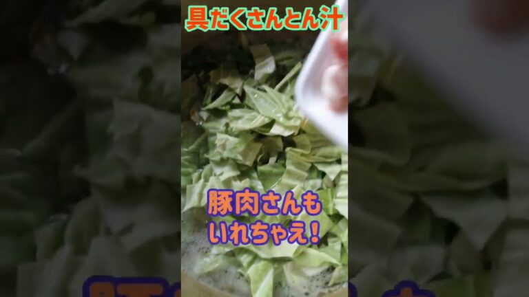 【手料理】具だくさんとん汁♪ #shorts #鍋料理 #とん汁