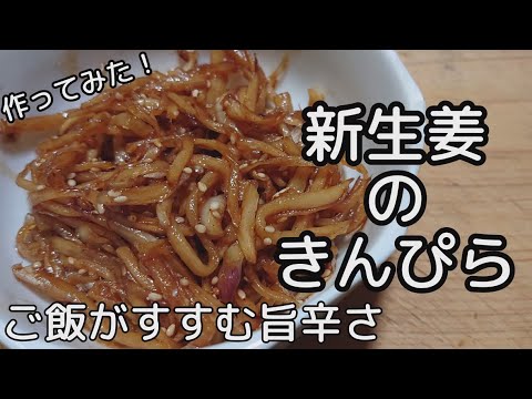 [料理]新生姜のきんぴら 作ってみました