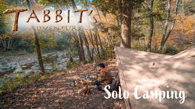 紅葉に染まる川キャンプ〜ストレンジポータルでワープした川辺〜／鮭とキノコの炊き込みご飯、鮭のムニエル、きのこスープ【ソロキャンプ #13】