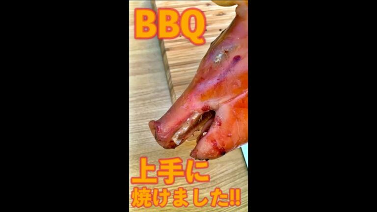 BBQ 豚焼けたでー　#Shorts　#豚　#丸焼き　#BBQ　#屋外料理　#簡単　#料理　#レシピ