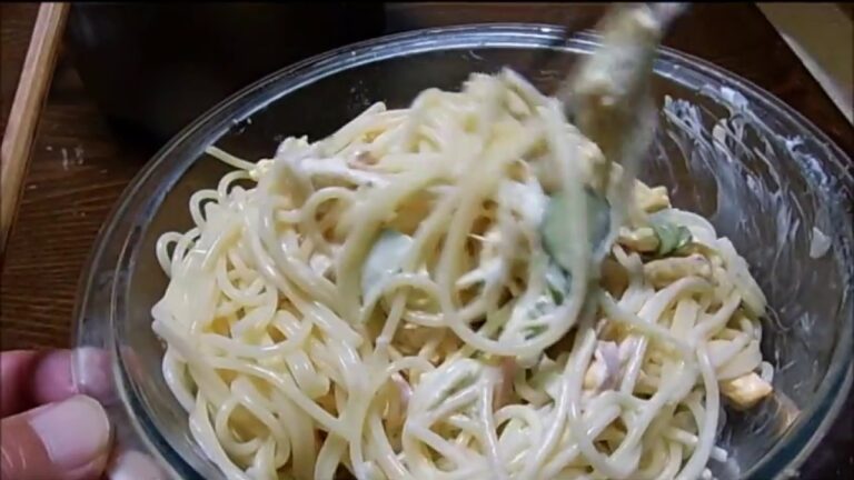 スパゲッティサラダの作り方　スパサラのっけ飯？