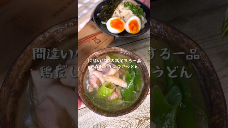 間違いなく絶品！一品鶏だしねぎ塩つけうどん