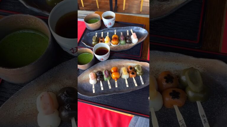 7種類のだんご食べ比べセット！一緒にお抹茶も付いてきて和の雰囲気を楽しめる【一休庵：京都円山公園】