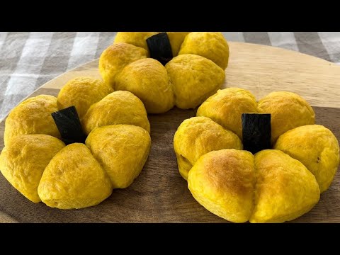 How to make Pumpkin Bread Rolls [Halloween Recipe] | 簡単かぼちゃパンの作り方 [タコ紐なし]
