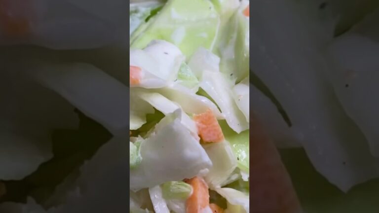 数分でできるクリーミーなコールスロー🥬 | 夏のバーベキューにぴったりの簡単サイドディッシュ！