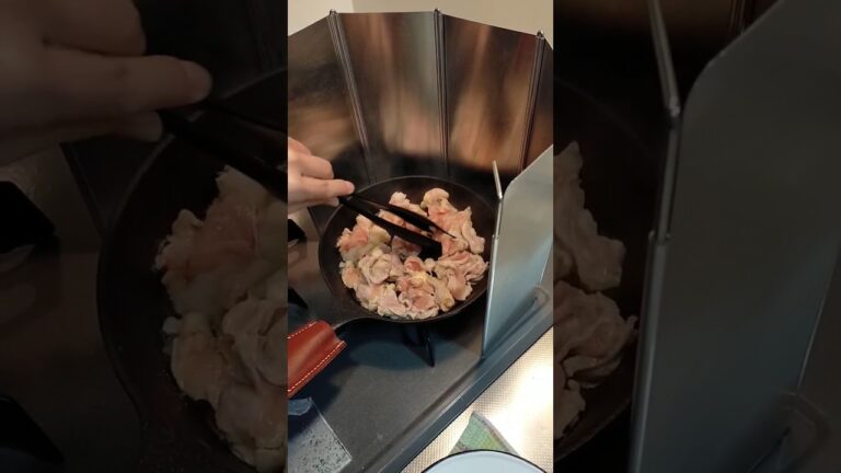 妻がスキレットで【鶏ハラミ】焼く♪#Shorts