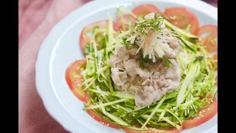 豚しゃぶ そうめん サラダ の作り方♪夏に美味しい♪