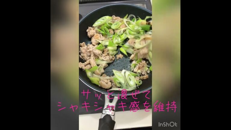 【晩酌おつまみ】牛角塩キャベツのたれで超簡単♪豚肉とネギの塩ダレ炒め #shorts #おつまみ