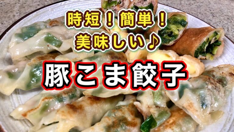 【餃子】練らず包まず簡単・時短に作る♪相性抜群！豚こまとニラの絶品餃子