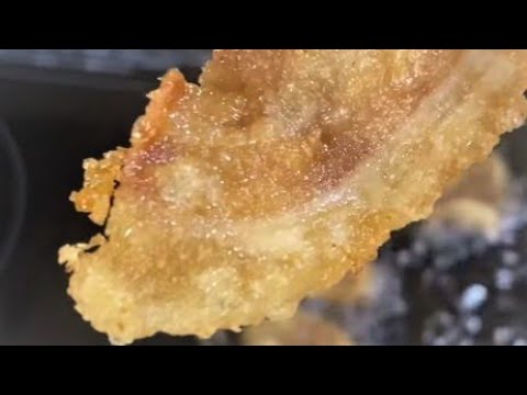 【今日の昼食】豚の天ぷら 【＃shorts #天ぷら #料理】