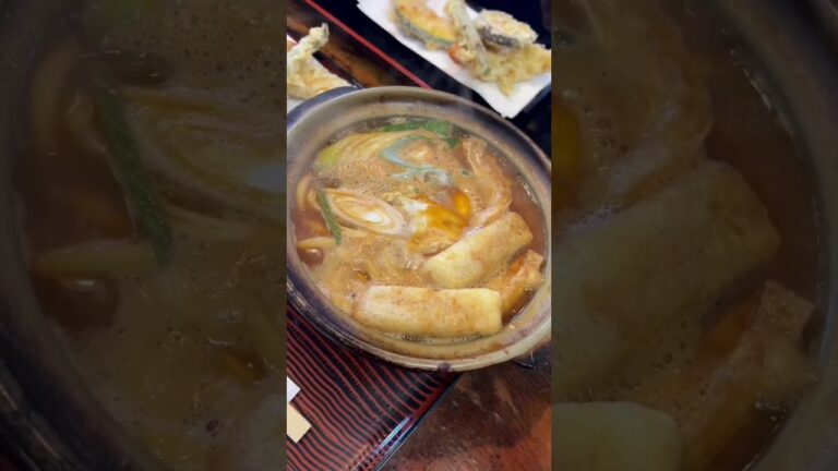 緑区にある『めん処すずき』さん✨天ぷらもつ煮込みを頂きましたぁ💓愛知県名古屋市緑区六1-317-4 営業時間10:30～14:30#名古屋グルメ#味噌煮込みうどん #愛知観光 #shorts