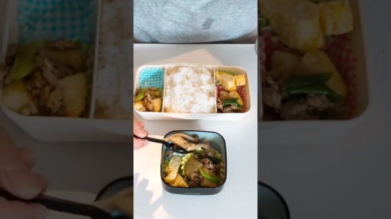 【お弁当作り】ひき肉とじゃがいもの和風あんかけ #shorts