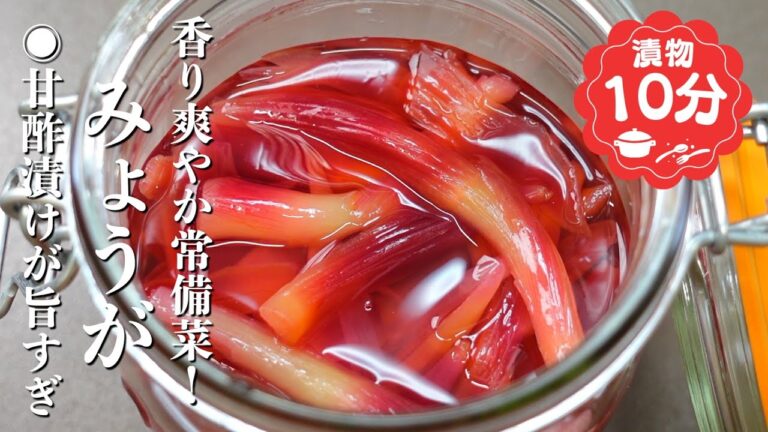 『香り爽やかな常備菜！』  みょうがの甘酢漬けの作り方。箸が止まりません！