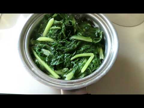 #384【畑】ビタミン菜を調理する