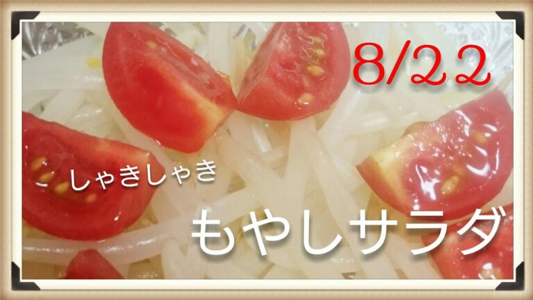 料理 レンジで簡単 もやしでサラダ 作ってみたよ